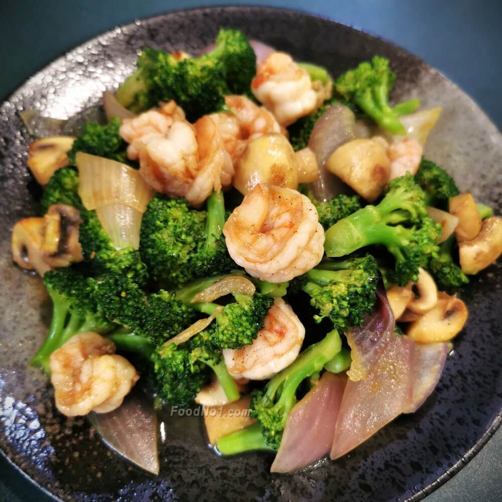 鮮蝦蘑菇炒西蘭花 3888.0