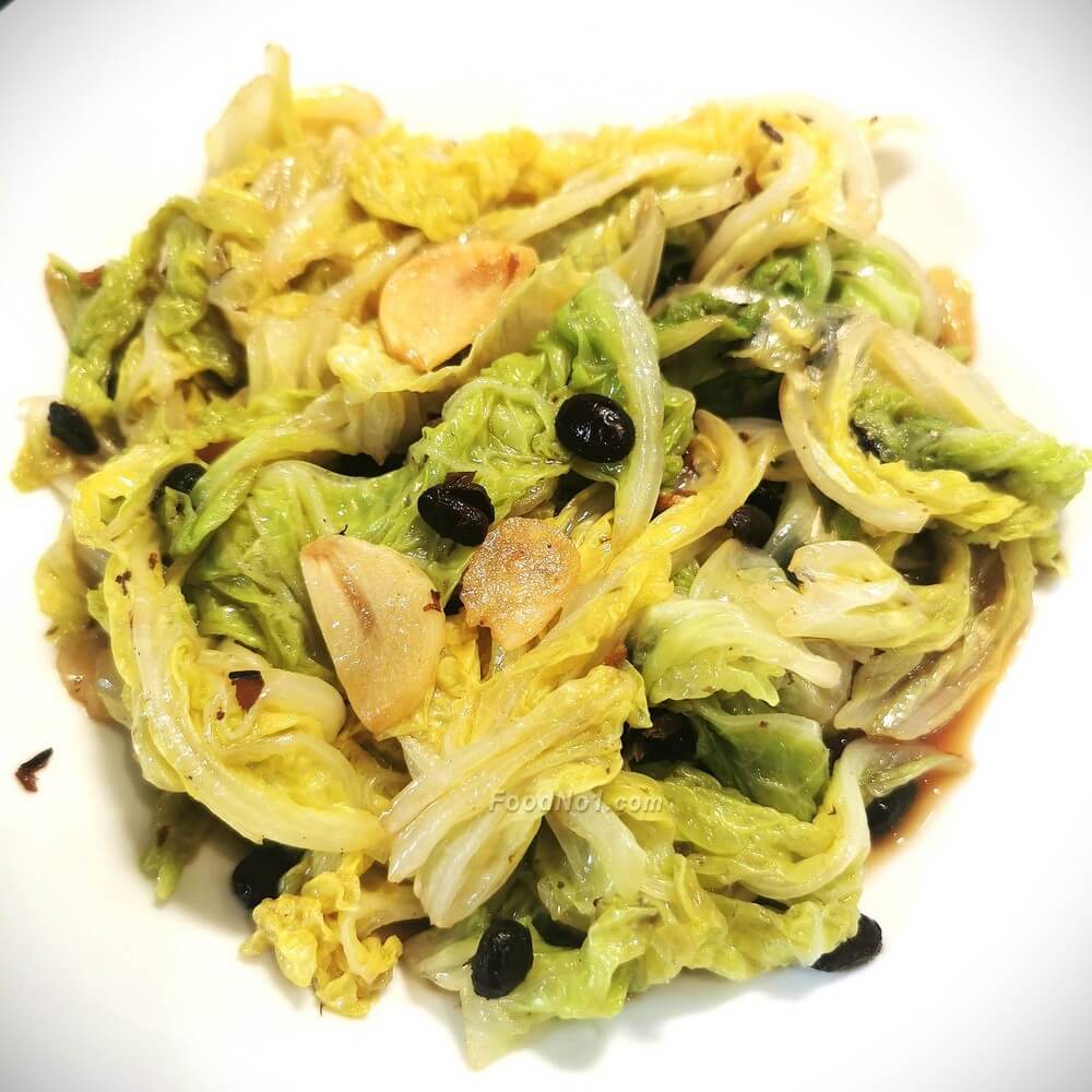 蒜香豆豉炒白菜葉 4013
