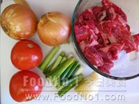 牛腩、洋蔥、番茄、蔥段、薑 parsley-onion-sirloin02